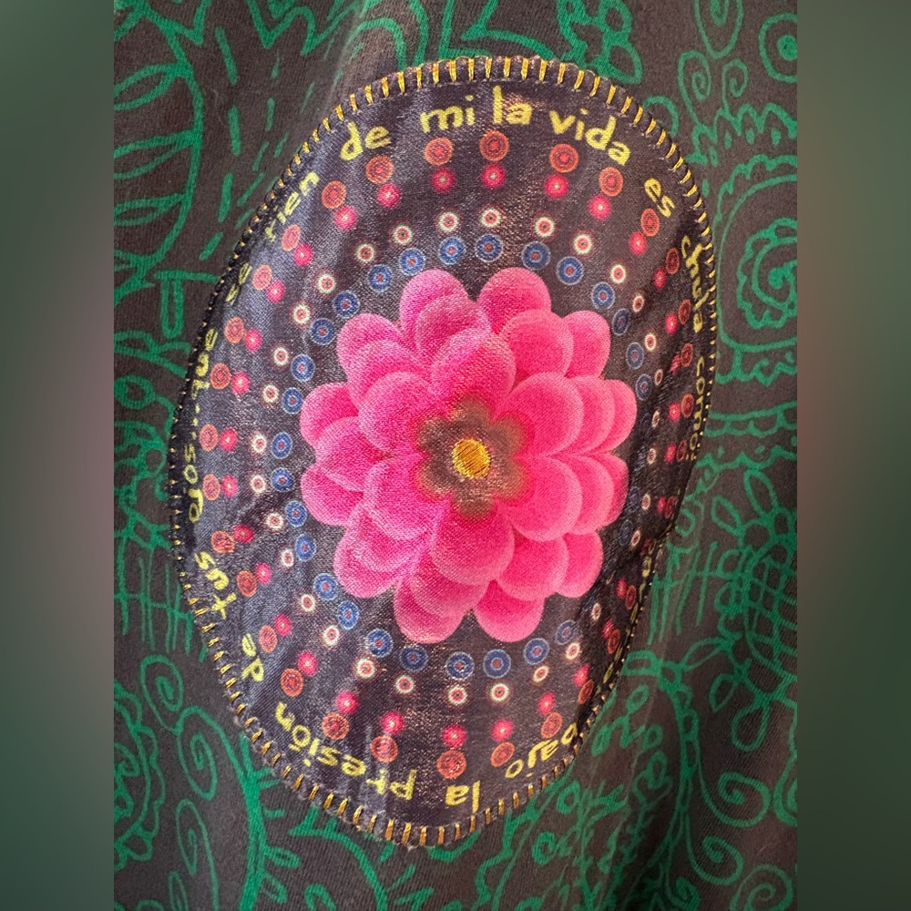 Desigual A-Line Skirt with Green and Pink Floral Design - Picture 3 of 9